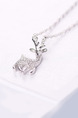 925 Silver With Chain Silver Chain Deer Pendant