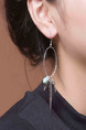 Silver Plated Dangle Hook Turquoise Earring