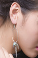 Silver Plated Dangle Hook Turquoise Earring