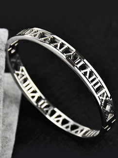 Silver Plated Alphanumeric Bangle