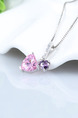 925 Silver Heart Rhinestone Crystal Pendant
