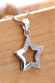 925 Silver Star Rhinestone Pendant