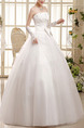 White Strapless Ball Gown Sash Ribbon Beading Dress for Wedding