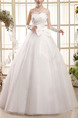 White Sweetheart Ball Gown Sash Ribbon Beading Dress for Wedding
