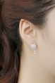 Gold Plated Stud Rhinestone Earring