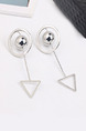 Silver Plated Dangle Bead  Earring