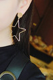 Gold Plated Star Dangle  Earring