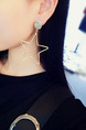 Gold Plated Star Dangle  Earring