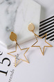 Gold Plated Star Dangle  Earring