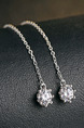 925 Silver Dangle Rhinestone Earring