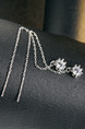 925 Silver Dangle Rhinestone Earring