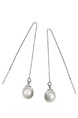 925 Silver Bead Dangle Pearl Earring