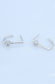 925 Silver  Hoop Rhinestone Earring