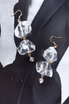 Gold Plated  Dangle Hook Gemstone Earring
