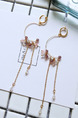 Gold Plated  Hoop Dangle Crystal Earring