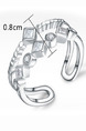 925 Silver Open Rhinestone Ring