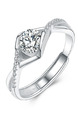 925 Silver  Rhinestone Ring