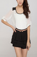 White Blouse Plus Size Top for Casual Evening Party
