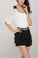 White Blouse Plus Size Top for Casual Evening Party