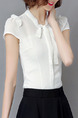 White Blouse Plus Size Top for Casual Office Evening