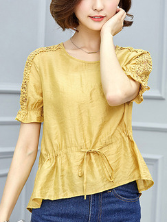 Golden Blouse Plus Size Top for Casual Evening Office