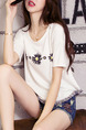 White T-Shirt Plus Size Top for Casual Party