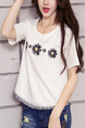 White T-Shirt Plus Size Top for Casual Party