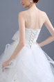 White Sweetheart Ball Gown Tiered Beading Plus Size Dress for Wedding