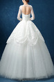 White V Neck Ball Gown Plus Size Dress for Wedding