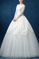 White V Neck Ball Gown Plus Size Dress for Wedding