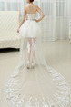 White Sweetheart Beading Sash Crystal Embroidery Plus Size Dress for Wedding