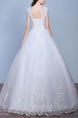 White Jewel Ball Gown Beading Embroidery Plus Size Dress for Wedding
