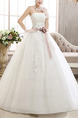 White Strapless Sash Ribbon Ball Gown Plus Size Dress for Wedding