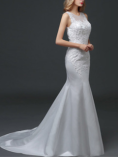 White Jewel Illusion Sheath Plus Size Dress for Wedding