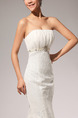 White Strapless Sheath Crystal Beading Plus Size Dress for Wedding