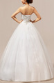 White Sweetheart Princess Beading Crystal Plus Size Dress for Wedding