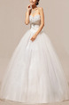 White Sweetheart Princess Beading Crystal Plus Size Dress for Wedding