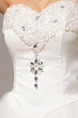 White Sweetheart Princess Beading Crystal Plus Size Dress for Wedding