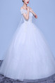 White Off Shoulder Ball Gown Beading Appliques Plus Size Dress for Wedding