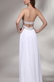 White Strapless A-Line Plus Size Crystal Dress for Wedding