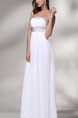 White Strapless A-Line Plus Size Crystal Dress for Wedding