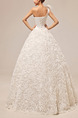 White One Shoulder Appliques Princess Beading Dress for Wedding