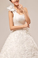 White One Shoulder Appliques Princess Beading Dress for Wedding