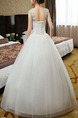 White V Neck Ball Gown Embroidery Beading Dress for Wedding