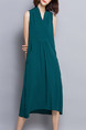 Green Midi Knitted V Neck Slim Asymmetrical Hem Lace up Plus Size Dress for Office Party Evening