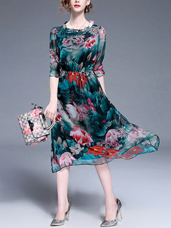 Full Skirt Party Cocktail Dress