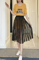 Yellow and Black Two-Piece Off-Shoulder Knitted Mesh Located Printing Contrast Plus Size Dress for Casual Party