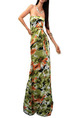 Colorful Slim Strapless Printed Band Maxi Plus Size Dress for Casual Beach