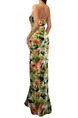 Colorful Slim Strapless Printed Band Maxi Plus Size Dress for Casual Beach