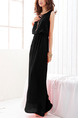 Black Chiffon Plus Size Seem-Two Pleated Dress for Semi Formal Evening Party
